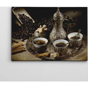 Dekolata Kahve Ve Çay 70x100 cm Kanvas Tablo