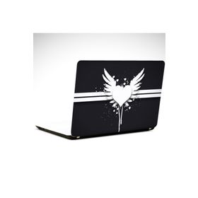 Dekolata Kalp ve Kanatlar 35x26 cm Laptop Sticker