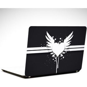 Dekolata Kalp ve Kanatlar 39x27 cm Laptop Sticker