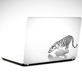 Dekolata Kaplan Siyah Beyaz 34x24 cm Laptop Sticker