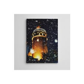 Dekolata Kar Yağışı ve Galata Mini 30x40 cm Kanvas Tablo
