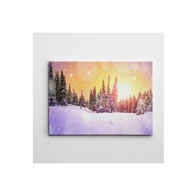 Dekolata Kar Yağışı ve Güneş 40x60 cm Kanvas Tablo