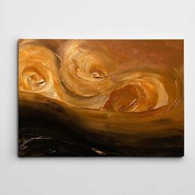 Dekolata Karamel Soyut Modern Sanat 140x200 cm Kanvas Tablo