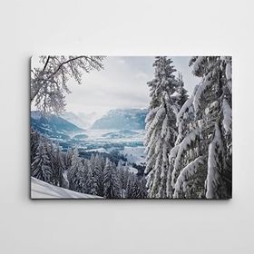 Dekolata Karlı Dağ 2 40x60 cm Kanvas Tablo