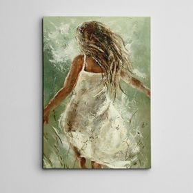 Dekolata Kayıp Bir Beyaz 100x140 cm Kanvas Tablo