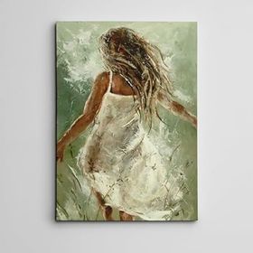 Dekolata Kayıp Bir Beyaz 35x50 cm Kanvas Tablo