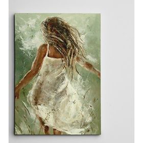 Dekolata Kayıp Bir Beyaz 50x70 cm Kanvas Tablo