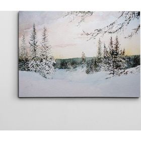 Dekolata Kış ve Ağaçlar 70x100 cm Kanvas Tablo