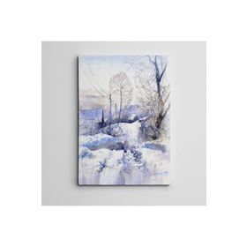 Dekolata Kış ve Köy Mini 100x140 cm Kanvas Tablo