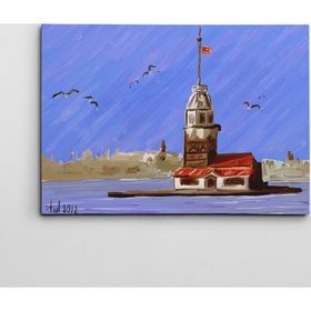 Dekolata Kız Kulesi 50x70 cm Kanvas Tablo