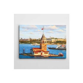 Dekolata Kız Kulesi 85x120 cm Kanvas Tablo