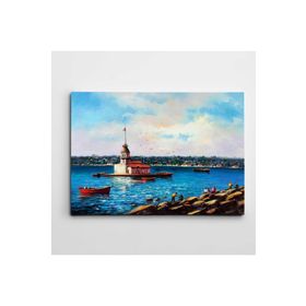 Dekolata Kız Kulesi Manzarası 60x85 cm Kanvas Tablo