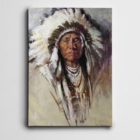 Dekolata Kızılderili 3 Mini 40x60 cm Kanvas Tablo