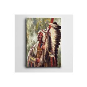 Dekolata Kızılderili Mini 85x120 cm Kanvas Tablo