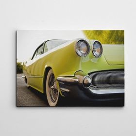 Dekolata Klasik Yeşil Otomobil 35x50 cm Kanvas Tablo