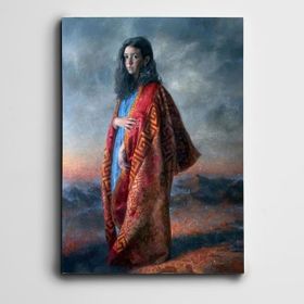 Dekolata Küçük Kız Çocuğu Mini 20x30 cm Kanvas Tablo