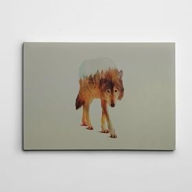 Dekolata Kurt ve Ağaç 50x70 cm Kanvas Tablo