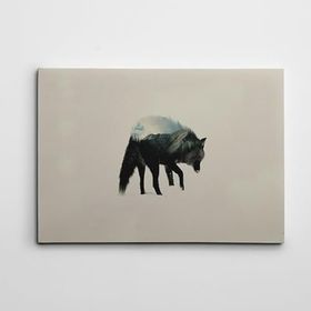 Dekolata Kurt ve Dağ 70x100 cm Kanvas Tablo