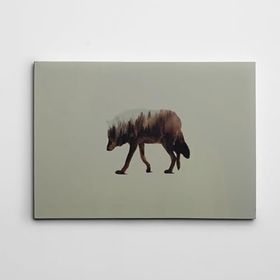 Dekolata Kurt ve Orman 70x100 cm Kanvas Tablo