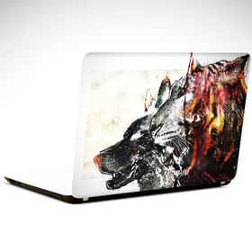 Dekolata Kurt ve Tilki 39x27 cm Laptop Sticker