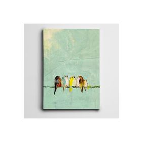 Dekolata Kuşlar Mini 60x85 cm Kanvas Tablo