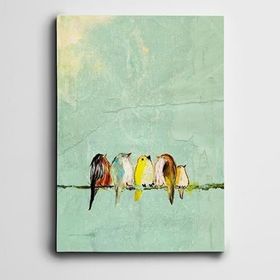 Dekolata Kuşlar Mini 70x100 cm Kanvas Tablo