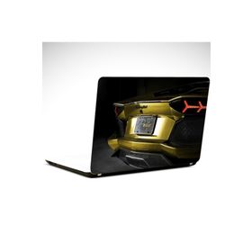 Dekolata Lamborghini Sarı Sticker 40.5x27 cm Laptop Sticker