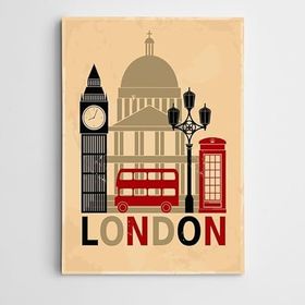 Dekolata Londra Modern Sanat 70x100 cm Kanvas Tablo