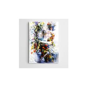 Dekolata MD000325 Çiçekler ve Çeşme 25x35 cm Kanvas Tablo