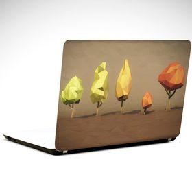 Dekolata Modern Ağaçlar 38x27 cm Laptop Sticker