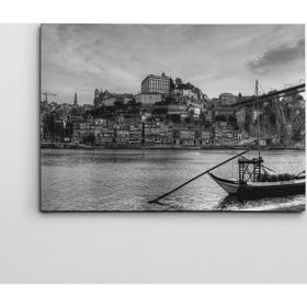 Dekolata Nehir ve Kayıklar 40x60 cm Kanvas Tablo