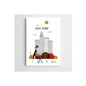 Dekolata New York Çizim 30x40 cm Kanvas Tablo