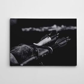 Dekolata Oklar Siyah Beyaz 140x200 cm Kanvas Tablo