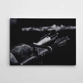 Dekolata Oklar Siyah Beyaz 35x50 cm Kanvas Tablo