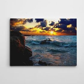 Dekolata Okyanus ve Gün Batımı 40x60 cm Kanvas Tablo