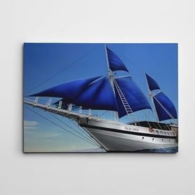 Dekolata Okyanusta Yekenli 50x70 cm Kanvas Tablo