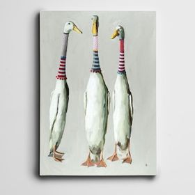 Dekolata Ördekler Mini 40x60 cm Kanvas Tablo