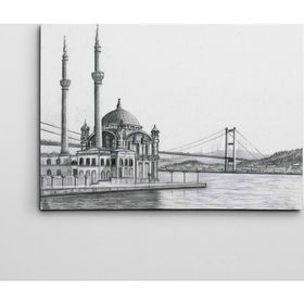 Dekolata Ortaköy Siyah Beyaz 30x40 cm Kanvas Tablo