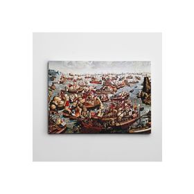 Dekolata Osmanlı Kadırgaları 50x70 cm Kanvas Tablo