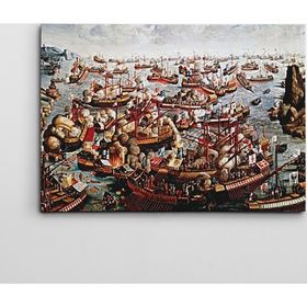 Dekolata Osmanlı Kadırgaları 70x100 cm Kanvas Tablo