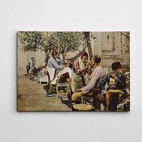 Dekolata Osmanlı Sakal Traşı 30x40 cm Kanvas Tablo