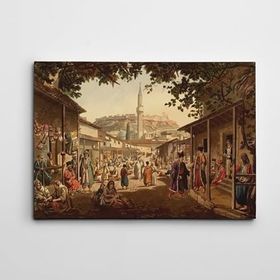 Dekolata Osmanlı Sokakları 140x200 cm Kanvas Tablo
