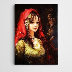 Dekolata Otantik Çizim Modern Sanat 35x50 cm Kanvas Tablo