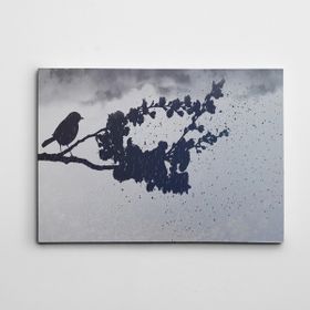 Dekolata Özgür Kuş Siyah Beyaz 30x40 cm Kanvas Tablo