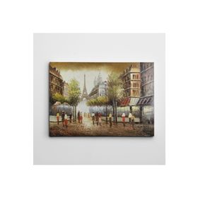 Dekolata Paris Sokakları Yağlıboya Reprodüksiyon 35x50 cm Kanvas Tablo