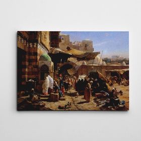 Dekolata Pazar Yeri 35x50 cm Kanvas Tablo