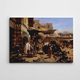 Dekolata Pazar Yeri 40x60 cm Kanvas Tablo