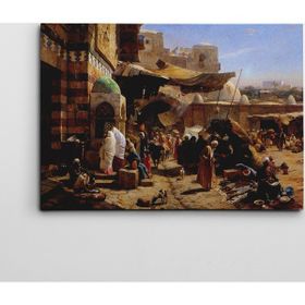 Dekolata Pazar Yeri 50x70 cm Kanvas Tablo
