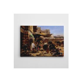 Dekolata Pazar Yeri 70x100 cm Kanvas Tablo