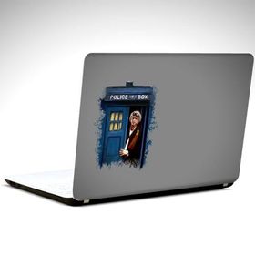Dekolata Police Box Dr Who 35x26 cm Laptop Sticker